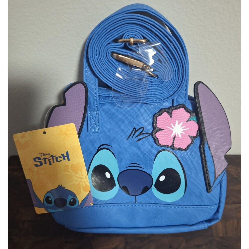 Disney Stitch Mini Backpack Crossbody Purse Blue Lilo & Stitch NWT Adjustable